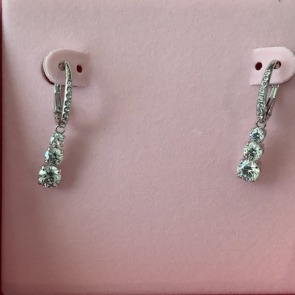 Swarovski Jewelry - 78. Swarovski Attract Trilogy Sparkling Crystal Drop Earrings, Brand New